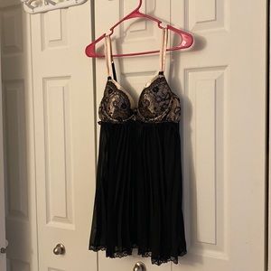 Black and pink babydoll lingerie from Seductive Wear